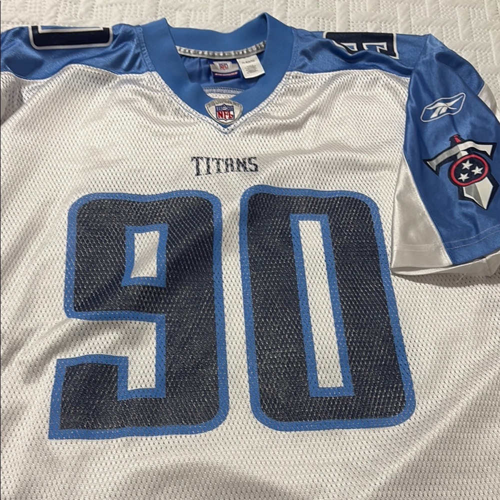 Reebok Titans Jersey with Blue and White Accents
